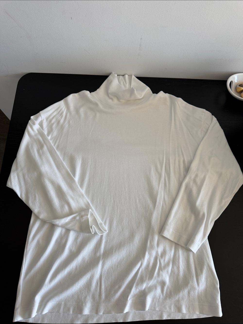 Babaton White Long Sleeve Turtleneck Top